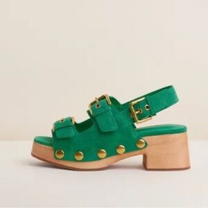 Green Suede Lucia Kite Clogs
